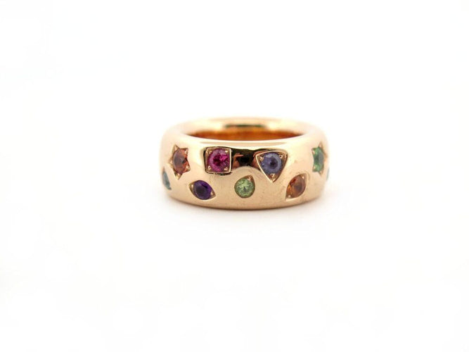 Bague 53 bague POMELLATO iconica medium or rose tourmaline saphir ruby 58 Facettes 263944