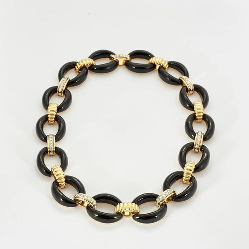 Collier Collier Vintage Or & Onyx 58 Facettes BO/230055