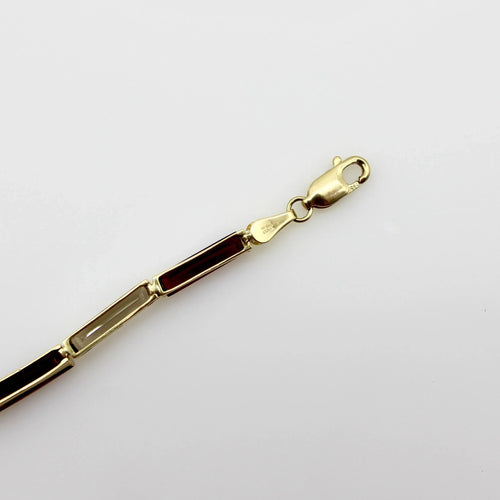 Montre Bracelet vintage en or 14 carats avec grenat et quartz fumé 58 Facettes A2000P