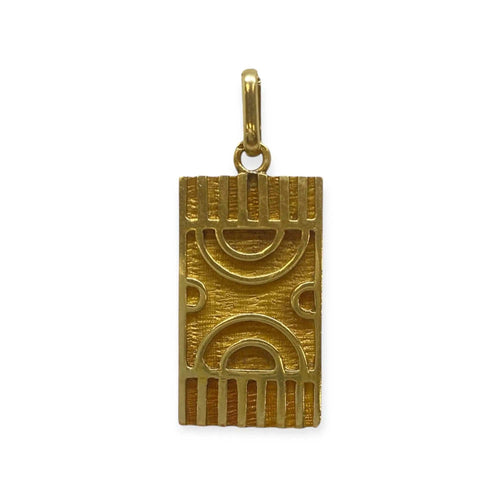 Pendentif Pendentif design géométrique Art Déco or jaune 58 Facettes 330084158