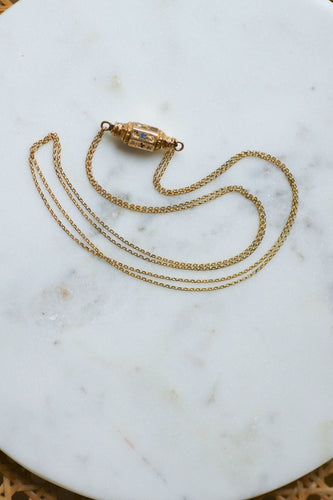 Collier Collier Or Jaune Fermoir Barillet Emaillé et Croix 58 Facettes