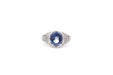 Bague 53 Bague saphir 3,71cts et diamants en platine 58 Facettes 26080-26035