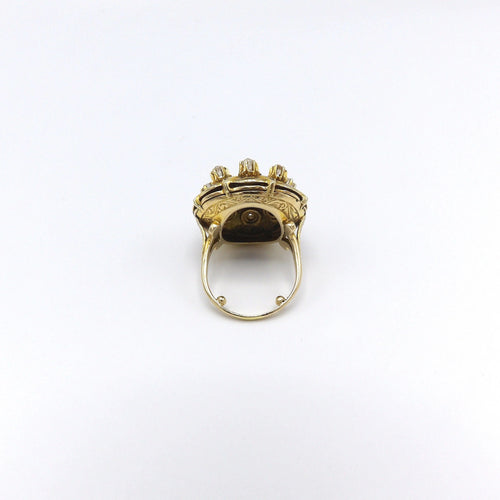 Bague Bague Taille d'Épargne victorienne en or 18 carats et diamants 58 Facettes