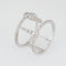 Bague 57 Bague Glaçon Diamant Taille 5,75 Or Blanc 18 carats Bijoux Abstraits Fins Estate 58 Facettes G13620