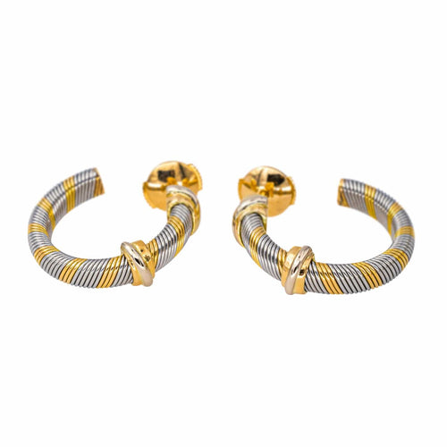 Boucles d'oreilles Cartier Boucles d'oreilles Créoles  Or jaune, Acier 58 Facettes 4478227CN