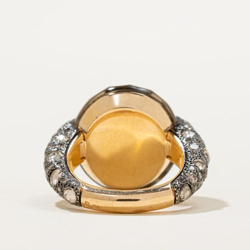 Bague 53 POMELLATO - Bague Tango en or rose quartz fumé et diamants 58 Facettes