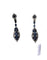 Boucles d'oreilles Boucles d'oreilles style Art Déco en platine avec diamants et saphirs. 58 Facettes