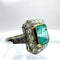 Bague 53 Bague Art Déco en platine avec émeraudes et diamants 58 Facettes 50367