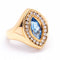 Bague 56 Bague navette en topaze et brillants 58 Facettes D364833FV