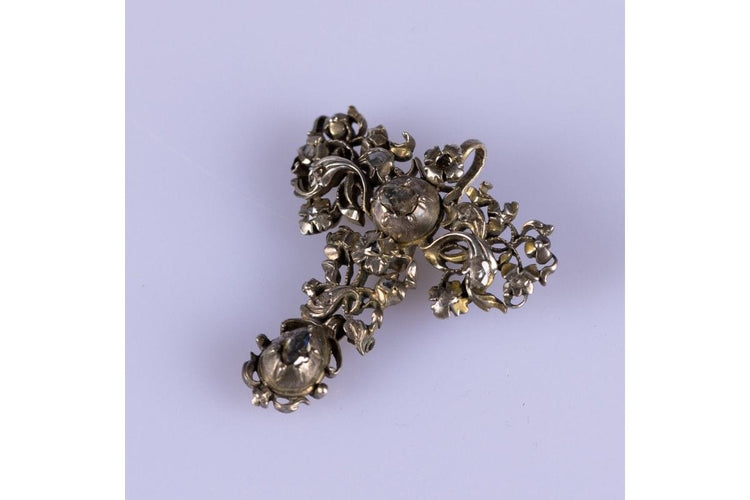 Antique jewelry set: bracelet, earrings and brooch pendant 58 Facettes 10795A