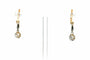 Boucles d'oreilles Boucles d'oreilles Art Déco or jaune serties de saphirs blancs 58 Facettes B773