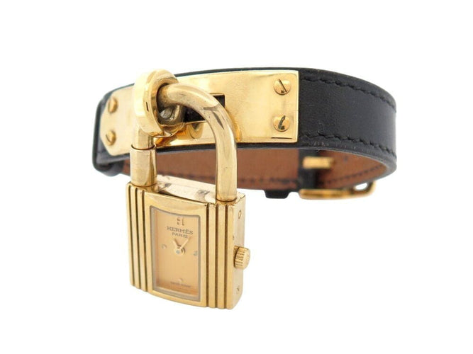 Montre vintage montre HERMES kelly cadenas pm 20 mm quartz plaque or en 58 Facettes 267343