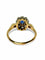Gullring med safir 0,5 ct og diamanter 0,5 ct 