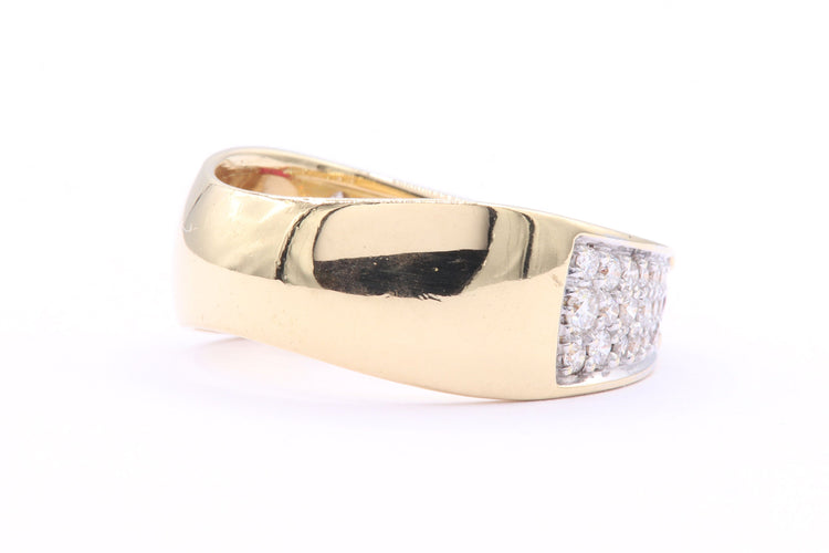 Bague 54 Bague Années 70 en or jaune sertie de rubis et de diamants 58 Facettes 21520