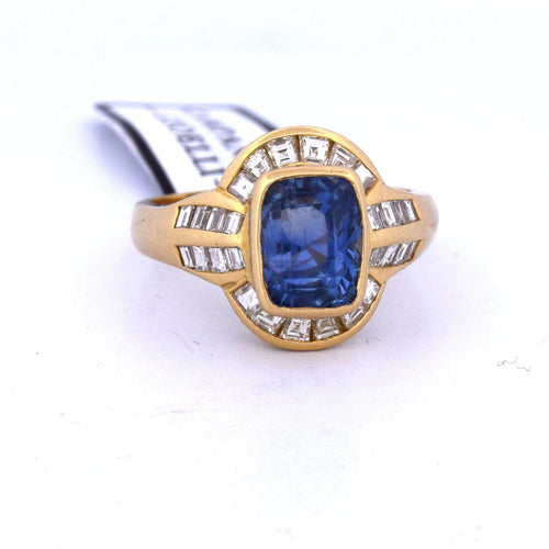 Bague 59 Bague vintage saphir et diamant 58 Facettes