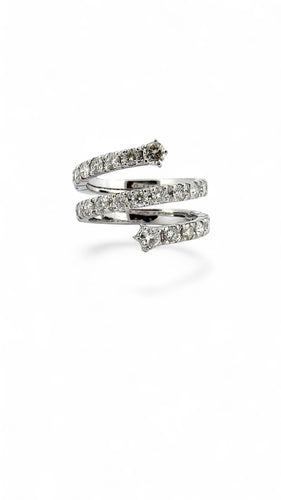 Bague 55 Bague vintage spirale en or et diamants 58 Facettes