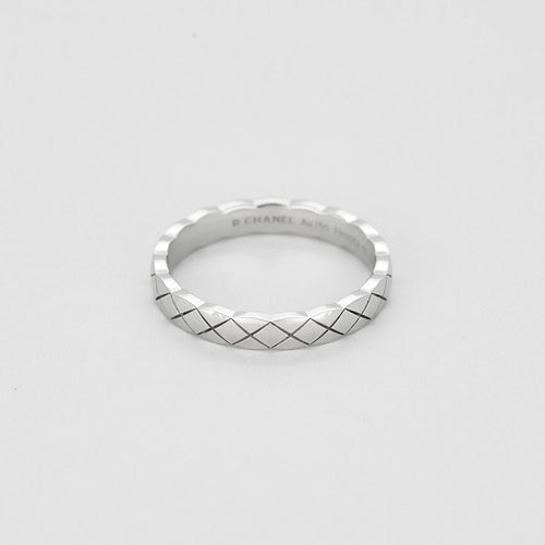 Bague 56 CHANEL - Bague Coco Crush mini modèle en Or blanc 18k 58 Facettes 58FC17-1