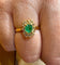 Bague 55 Bague ancienne or jaune émeraude et diamants 58 Facettes