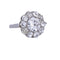 Bague 52 Bague ancienne en or blanc avec diamant 58 Facettes