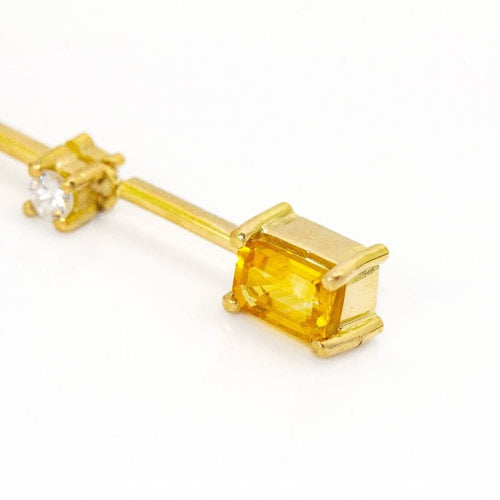 PAPARADSHA örhängen i gult guld