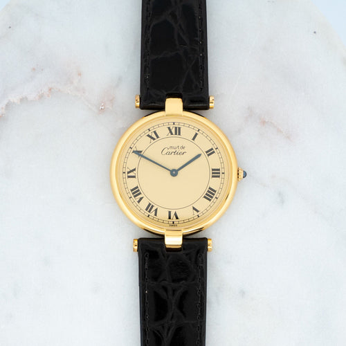 Cartier Must Vendôme - Lemon roman dial - LM 58 Facettes