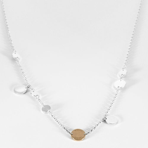 Collier HERMES - Ex-Libris - Sautoir en Argent et or rose 58 Facettes 58FC20