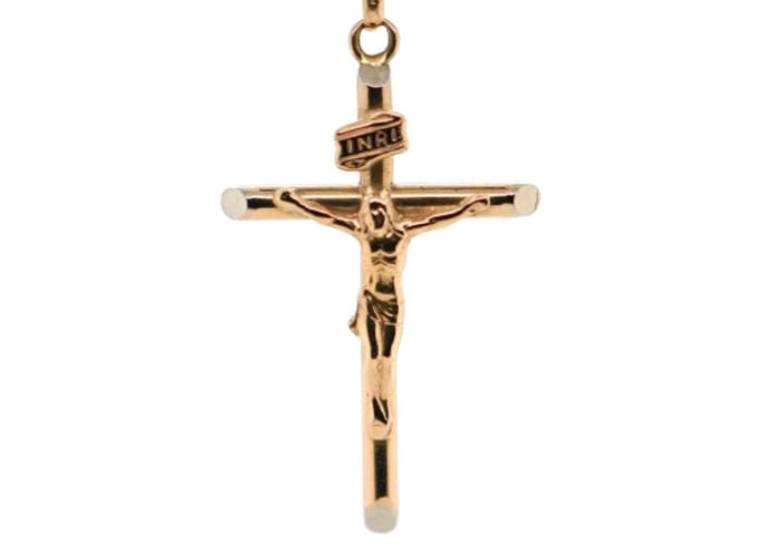 Pendentif Pendentif Christ en Croix en or 18 carats 58 Facettes