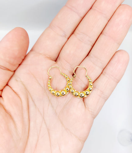 Boucles d'oreilles Créoles vintage or rose 58 Facettes A05842