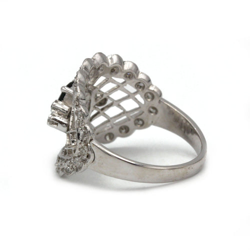 Bague 55 Bague - Or, diamants et saphir 58 Facettes 1189