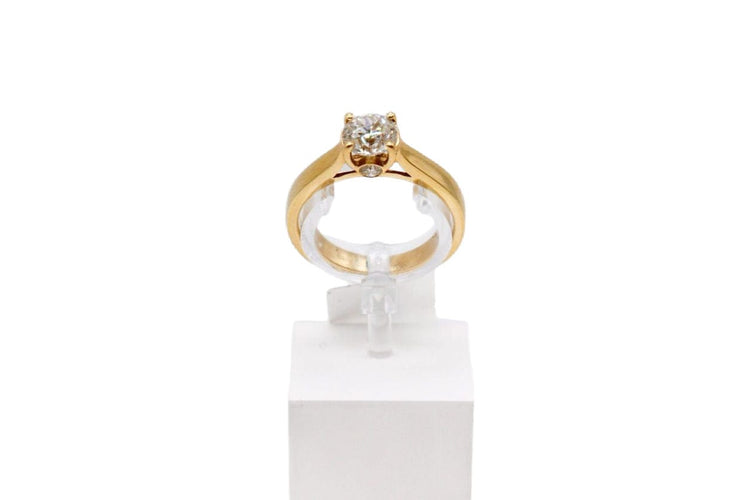 Bague 54 Solitaire or jaune diamant 58 Facettes 250296