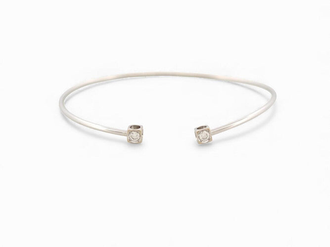 Bracelet bracelet DINH VAN 308215 le cube diamant pm 15 or blanc 18k 0.14ct 58 Facettes 271714