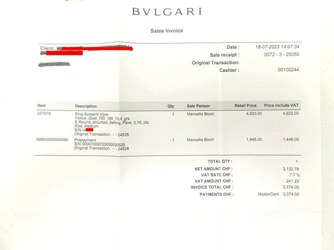 Bague 52 bague BULGARI serpenti viper diamants 357878 en or jaune 18k t52 58 Facettes 267760