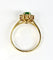 Bague 55.5 Bague rosette contemporaine en or jaune avec une émeraude de 0,6 ct AA+ et des diamants de 0,32 ct 58 Facettes E37