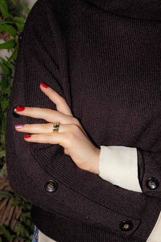 Pierścionek z żółtego złota z diamentem 