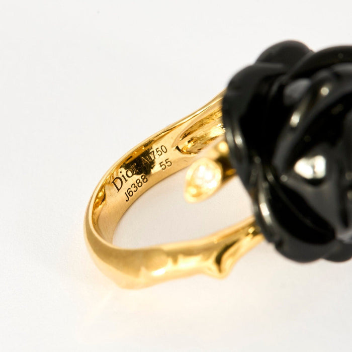 Bague 55 DIOR - Bague Pré Catelan en or jaune onyx et diamant 58 Facettes