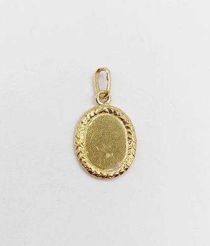 Pendentif Pendentif AUGIS médaille d'amour or jaune diamant et rubis : couronne de laurier (circa 1950) 58 Facettes A05551