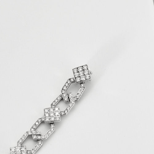 Bracelet M.Gérard - Bracelet en or blanc et diamants de style art déco 58 Facettes