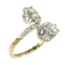 Bague 59 Romantic Antique Belle Époque Toi et Moi Ring with Diamonds and Rose-Cut Accents 58 Facettes 24263-0300