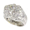 Bague 59 Échos de la mode des années 1950 : bague en platine et diamant 58 Facettes 21174-0487