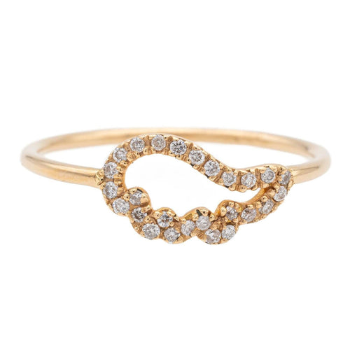 Bague 53 Bague Aile d'ange Or rose Diamant 58 Facettes 579297RV