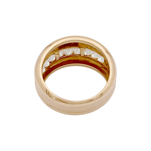 Bague Bague Cartier, "Odin", or jaune, diamants taille émeraudes. 58 Facettes 34672