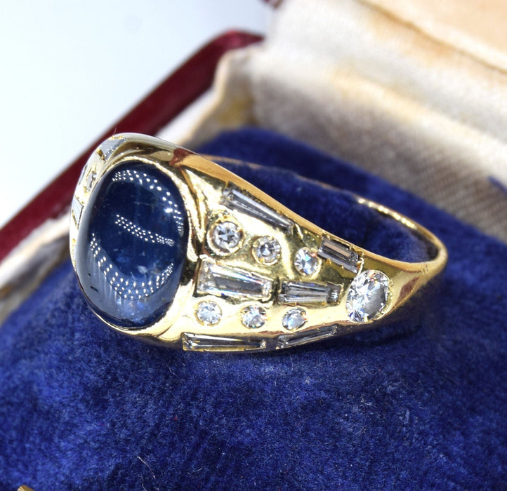 Bague 57 Bagues en saphir cabochon 58 Facettes