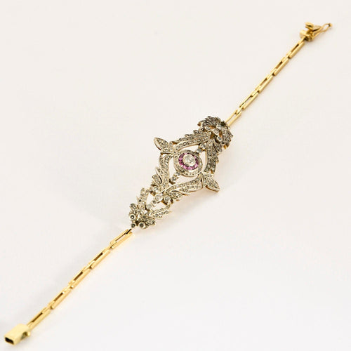 Bracelet Bracelet Style Néoclassique et Romantique diamants rubis 58 Facettes LP1321/9