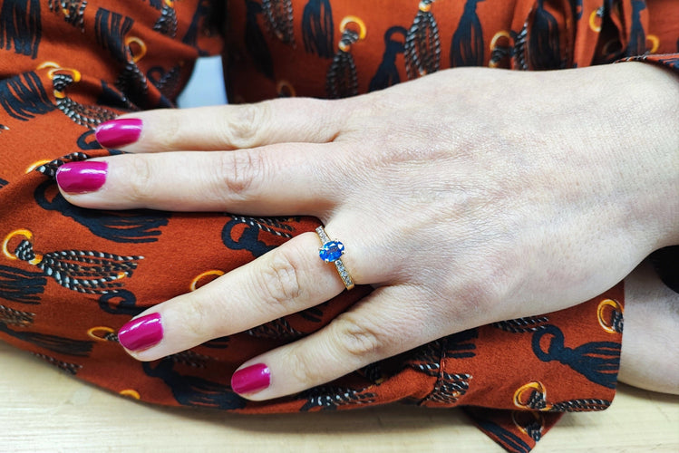 Bague 54 Bague saphir et diamant 58 Facettes Bag.S.cx-FA-.55