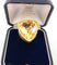 Bague Bague en or jaune massif avec une grosse citrine 58 Facettes