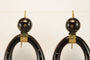 Boucles d'oreilles Antique tortoiseshell piqué gold earrings 58 Facettes 7646