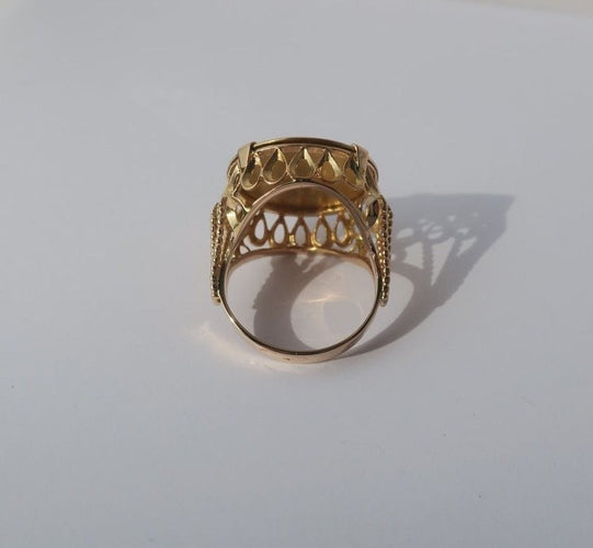 Bague 52 AUGIS - bague médaille d’amour en or jaune 58 Facettes