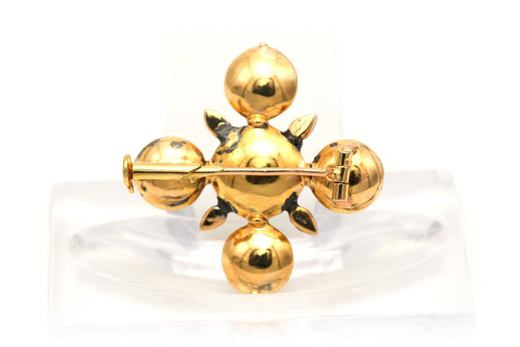 Broche Broche Napoléon III or jaune diamants taille rose 58 Facettes 13962