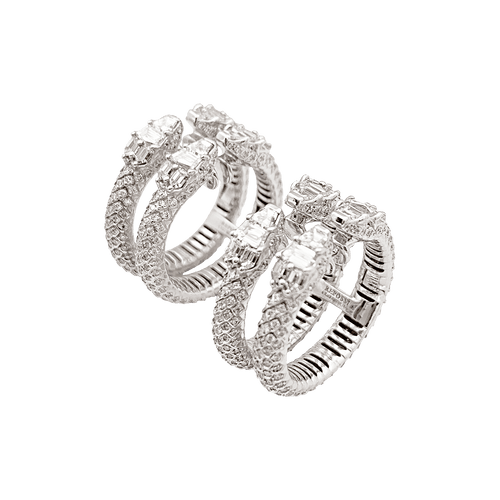 Boucles d'oreilles Boucles d'oreilles Repossi "Ophydienne", or blanc, diamants. 58 Facettes 34265