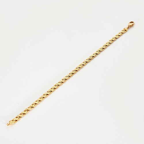 Bracelet Gourmette or jaune maille haricot 58 Facettes LP516